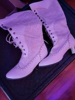 Witte Laarzen met Kant - Maat 40, Hoge laarzen, Wit, Ophalen of Verzenden, Onbekend