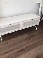 Tv meubel wit met webbing ( maison du monde), Ophalen, 100 tot 150 cm, Zo goed als nieuw, Minder dan 100 cm