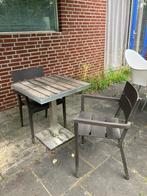 3x Terras set (tafel en twee stoeltjes) reSysta, Ophalen, Gebruikt, Aluminium, Stapelbaar