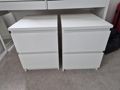 ikea malm nachtkastjes, Huis en Inrichting, Slaapkamer | Nachtkastjes, Gebruikt, Minder dan 45 cm, Hout, Ophalen