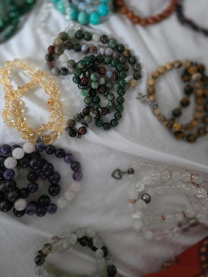 Edelstenen Mineralen Kettingen - Unieke Collectie, Sieraden, Tassen en Uiterlijk, Armbanden, Zo goed als nieuw, Overige materialen