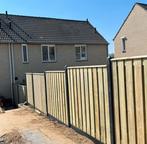 Grenen hout - beton schutting, Ophalen, Nieuw, Hout, 6 meter of meer
