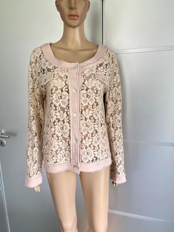 i487 Vest/jasje maat 40=M beige kant beschikbaar voor biedingen