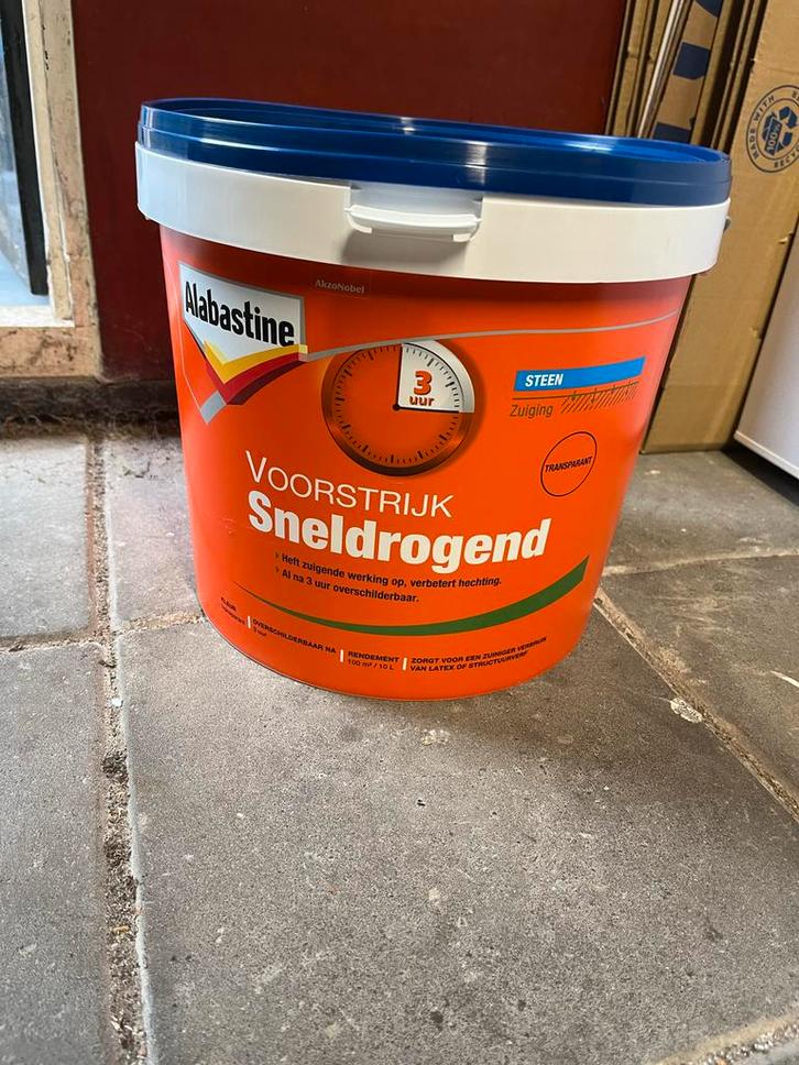 Albastine Voorstrijk Sneldrogend - 10 Liter, Doe-het-zelf en Verbouw, Verf, Beits en Lak, Zo goed als nieuw, Verf, 5 tot 10 liter