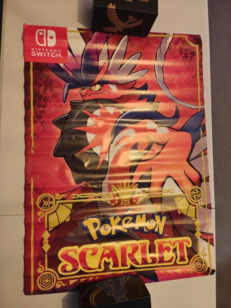 Pokémon Scarlet and Violet Switch poster pre order bonus, 1 speler, Ophalen of Verzenden, Avontuur en Actie, Vanaf 7 jaar