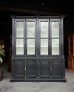 Klassieke franse Vitrinekast | Chique zwarte kast   #2467, Niet ingevuld, 200 cm of meer, 150 tot 200 cm, Niet ingevuld