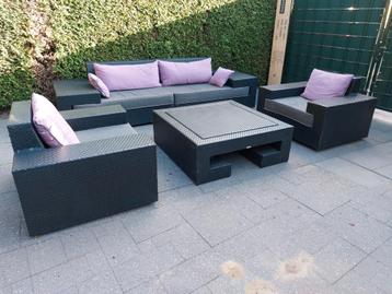 luxe loungeset Inclusief kussens  bezorging mogelijk zie adv beschikbaar voor biedingen