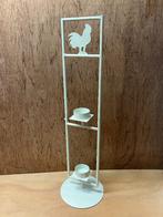 Kaarskandelaar Haan / kip metaal 55 cm, Huis en Inrichting, Woonaccessoires | Kandelaars en Kaarsen, 50 tot 75 cm, Wit, Ophalen of Verzenden