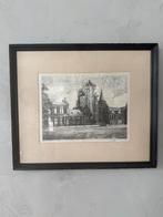 Gravure gesigneerd en ingekaderd 56/100, Antiek en Kunst, Ophalen of Verzenden