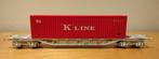 HO sgns Containerwagen NS met K-Line 40 feet Container, Hobby en Vrije tijd, Modeltreinen | H0, Overige merken, Gelijkstroom, Ophalen of Verzenden