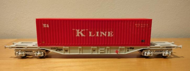 HO sgns Containerwagen NS met K-Line 40 feet Container, Hobby en Vrije tijd, Modeltreinen | H0, Nieuw, Wagon, Gelijkstroom, Overige merken