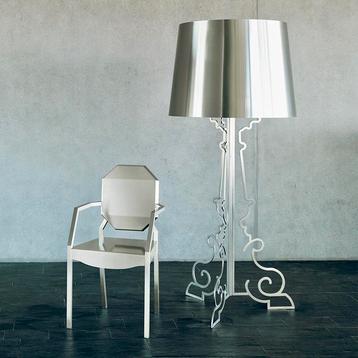 Philipp Plein LOUIS X barok RVS vloerlamp 185 cm  beschikbaar voor biedingen
