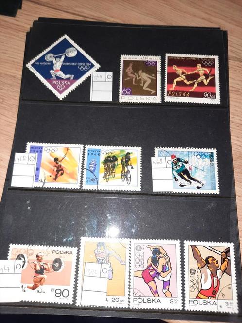 Oude Olympische Postzegels Polen Hongarije, Postzegels en Munten, Postzegels | Volle albums en Verzamelingen, Buitenland, Ophalen of Verzenden