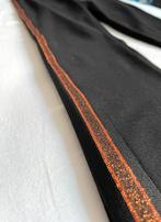 Zwarte broek met cognackleurige streep maat S, Kleding | Dames, Zwart, CL Essentials, Ophalen of Verzenden, Zo goed als nieuw