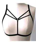 Harnas-top / Lingerie strappy top - BH edgy & stijlvol Sexy, Ophalen of Verzenden, Zwart, BH