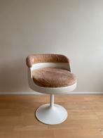 Retro vintage stoel tulpstoel space age 70s, Huis en Inrichting, Stoelen, Ophalen, Metaal, Gebruikt, Wit