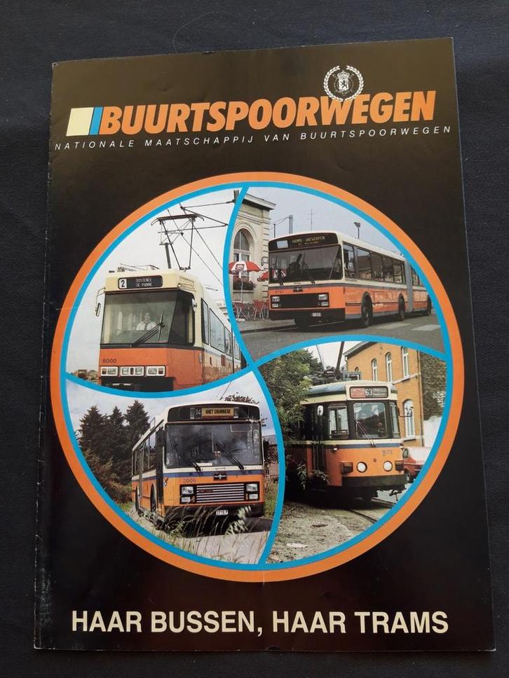 folder Buurtspoorwegen NMVB- bussen en trams, Verzamelen, Spoorwegen en Tramwegen, Zo goed als nieuw, Bus of Metro, Boek of Tijdschrift