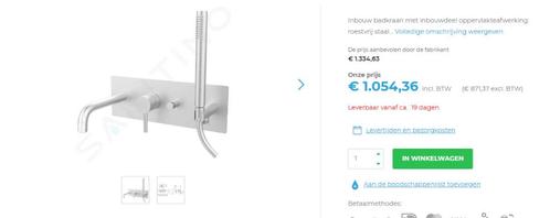 Paffoni afbouw met inbouwdeel Bad, Doe-het-zelf en Verbouw, Sanitair, Nieuw, Bad, Ophalen