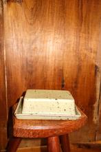 gespikkelde aardewerken boterschaal * Franse Gres aardewerk, Ophalen of Verzenden