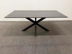 Rechthoekige eettafel HPL grijs steen 180x90