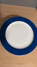 8 borden met blauwe rand 25 cm, Huis en Inrichting, Keuken | Servies, Ophalen, Zo goed als nieuw, Bord(en), Overige stijlen