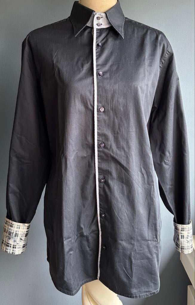 Overhemd mannen, Kleding | Heren, Overhemden, Ophalen of Verzenden, Zo goed als nieuw, Blauw