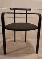 2 zwarte  Martina stoelen Carlo Bimbi voor Segis Italië, Huis en Inrichting, Stoelen, Ophalen, Gebruikt, Zwart, Metaal