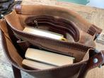 Leren herentas VERKOCHT, Verzenden, Zo goed als nieuw, Bruin, Leer