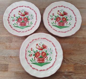 St.Clément Chanticleer, Haan dinerbord, 3 x beschikbaar voor biedingen