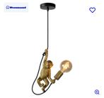 Hanglamp aap, Huis en Inrichting, Lampen | Hanglampen, Minder dan 50 cm, Metaal, Zo goed als nieuw, Ophalen
