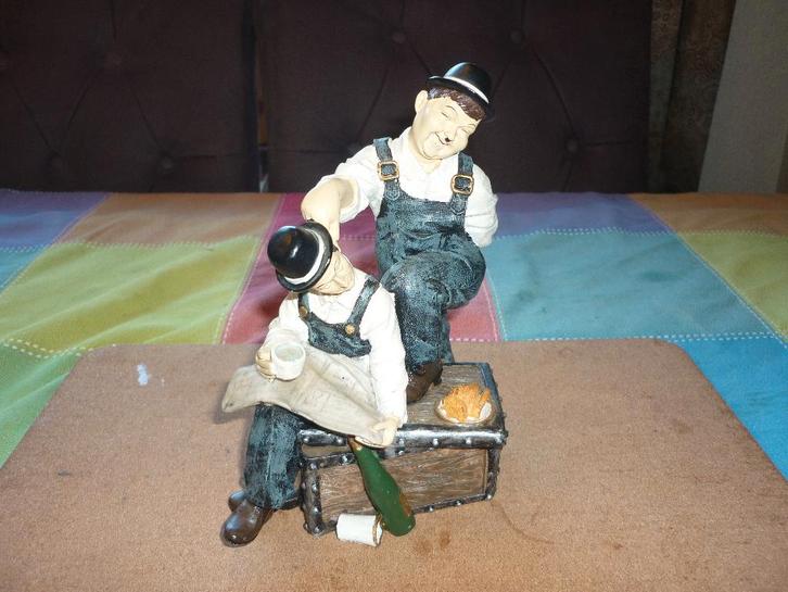 Vintage Laurel & Hardy spaarpot in zeer goede staat, Verzamelen, Spaarpotten, Zo goed als nieuw, Overige thema's, Overige materialen