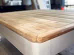 Landelijk chique salon tafel (robuust ), Ophalen, Vierkant, Zo goed als nieuw, Minder dan 50 cm