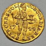 Holland gouden dukaat 1744. Pr., Vóór koninkrijk, Verzenden, Losse munt, Goud