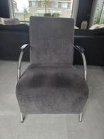 Fauteul  grijs /rib, karwei, Huis en Inrichting, Fauteuils, Ophalen, Zo goed als nieuw