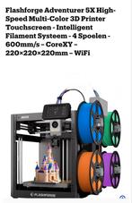 Flashforge Adventurer 5X 3D Printer hij heeft 2 uur gedraait, Computers en Software, 3D Printers, Ingebouwde Wi-Fi, Flashforge