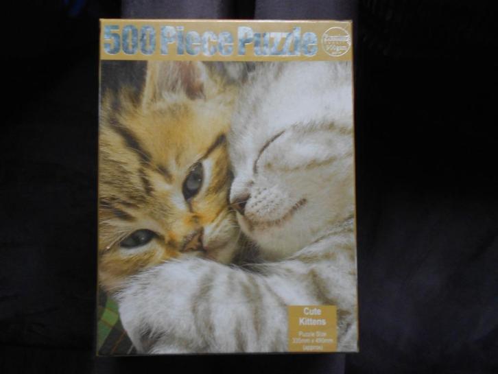 leuke puzzel 500 stukjes van 2 kittens, Hobby en Vrije tijd, Denksport en Puzzels, Nieuw, Legpuzzel, Minder dan 500 stukjes, Ophalen