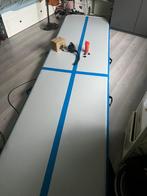 KM-Fit AirTrack Gym turnmat 4 meter blauw, Sport en Fitness, Turnen, Ophalen, Zo goed als nieuw, Blauw, Materiaal