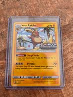 Alolan Raichu sm72 staff promo holo pokemon crimson invasion, Ophalen of Verzenden, Zo goed als nieuw, Losse kaart
