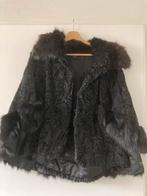 Vintage Perzisch Lamsbont Cape met Nerts, Ophalen of Verzenden, Gedragen, Maat 38/40 (M), Zwart