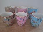 Set van 6 vrolijke koffiemokken PIP studio, Keramiek, Ophalen of Verzenden, Zo goed als nieuw, Overige stijlen
