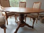 Mooie doorleefde antieke ronde Eiken tafel., Ophalen