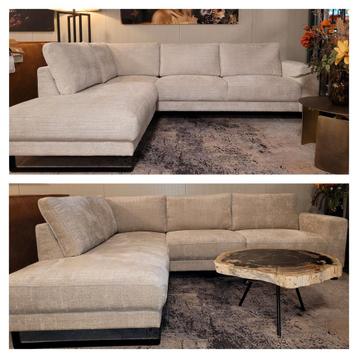 Hoekbank Brandon DIRECT LEVERBAAR Beige & grijs beschikbaar voor biedingen