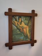 Vintage chiq JH Lynch woodland Goddess portret, Gebruikt, ., Ophalen of Verzenden, .