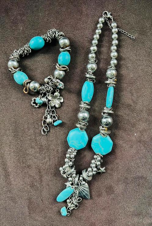 Vintage kettingen en armbanden, Sieraden, Tassen en Uiterlijk, Kettingen, Zo goed als nieuw, Zilver, Overige kleuren, Ophalen of Verzenden