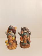 Twee indianen opperhoofd beeldjes, Ophalen of Verzenden, Nieuw, Mens