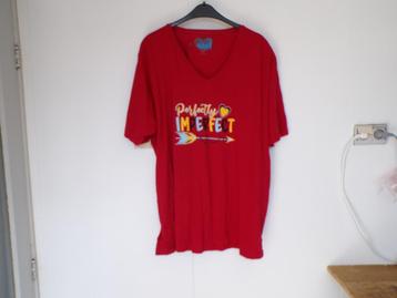 Rood shirt print geel/blauw/zwart Ulla Popken 54/56 ? beschikbaar voor biedingen