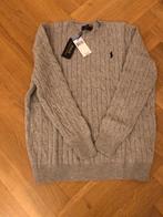 Ralph Lauren Kabeltrui Grijs - Nieuwstaat! L en M, Kleding | Heren, Ophalen of Verzenden, Zo goed als nieuw, Maat 48/50 (M), Grijs