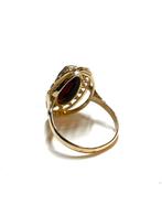 14k gouden ring met een granaatsteen, -, -, Ophalen of Verzenden, Zo goed als nieuw