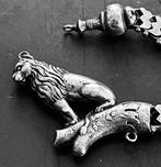 Antieke Zilveren Horlogeketting met Leeuw, Antiek en Kunst, Ophalen of Verzenden, Zilver