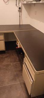Stalen Bureau met Lades, Huis en Inrichting, Bureaus, Ophalen